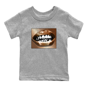 Foams One Metallic Copper shirts to match jordans Grillz Lips sneaker match tees Air Foamposite One Metallic Copper match shoes to clothes SNRT Sneaker Tees Youth Baby Heather Grey 2 tee