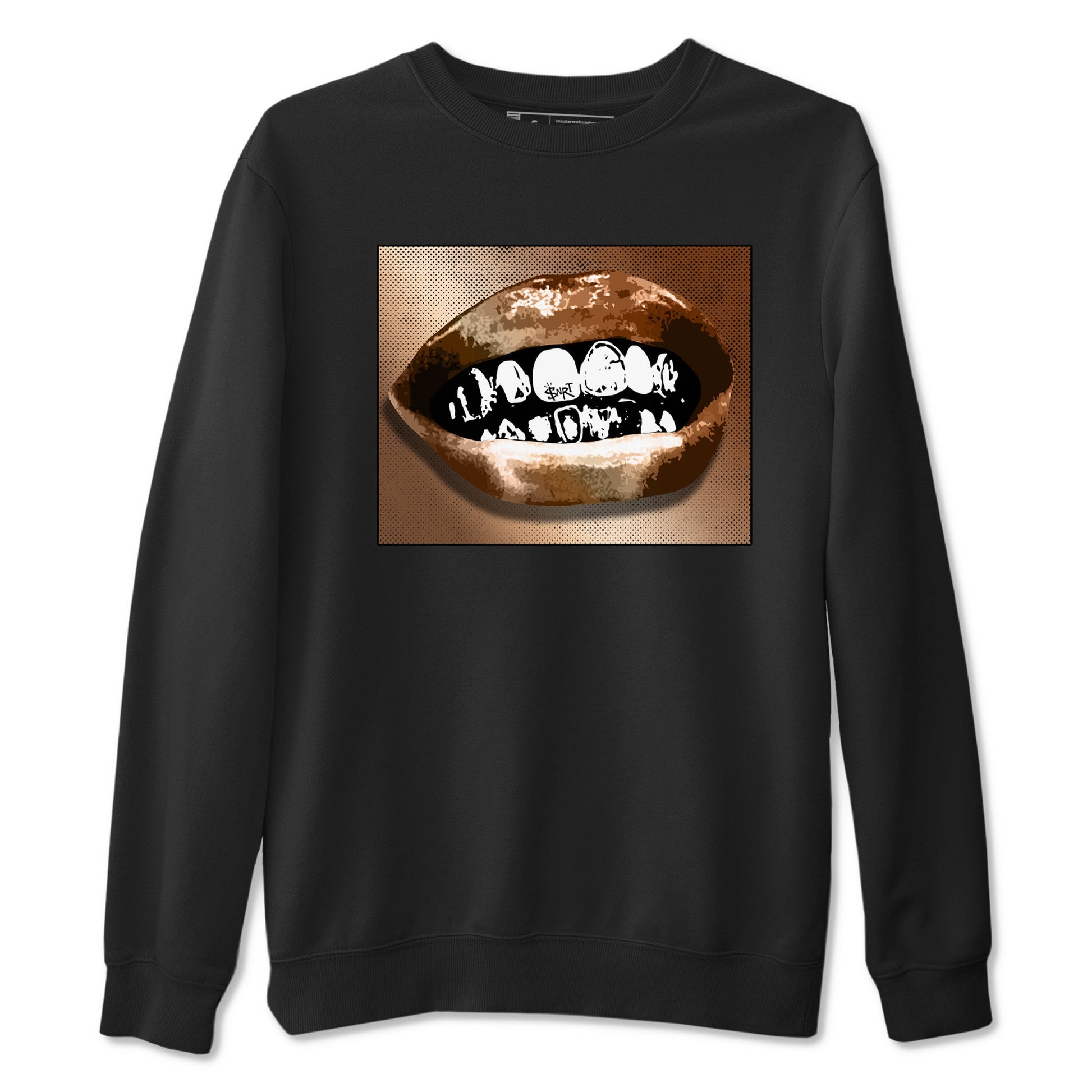 Foams One Metallic Copper shirts to match jordans Grillz Lips sneaker match tees Air Foamposite One Metallic Copper match shoes to clothes SNRT Sneaker Tees unisex cotton Black 2 shirts