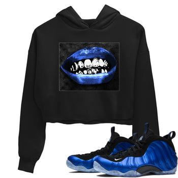 Air Foamposite One Royal shirts to match jordans Grillz Lips sneaker match tees Air Foamposite One Royal SNRT Sneaker Release Tees unisex cotton Black 1 Crop Shirts