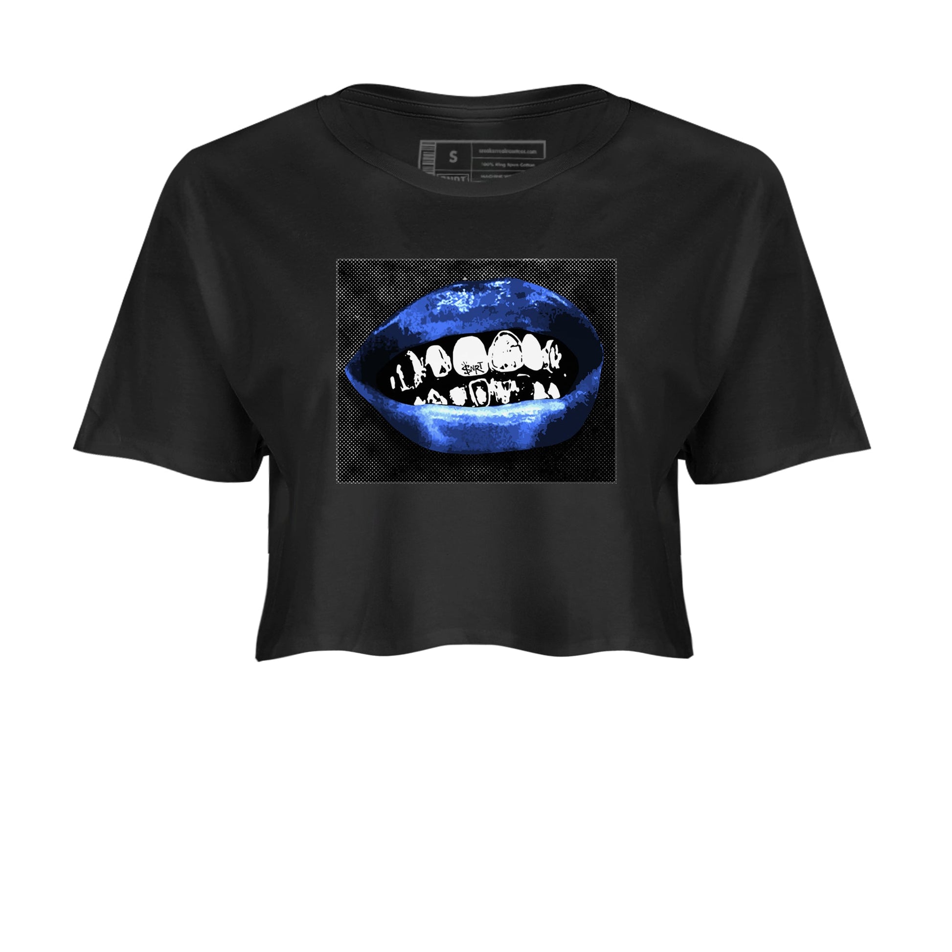 Air Foamposite One Royal shirts to match jordans Grillz Lips sneaker match tees Air Foamposite One Royal SNRT Sneaker Release Tees unisex cotton Black 2 Crop Shirts