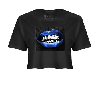 Air Foamposite One Royal shirts to match jordans Grillz Lips sneaker match tees Air Foamposite One Royal SNRT Sneaker Release Tees unisex cotton Black 2 Crop Shirts