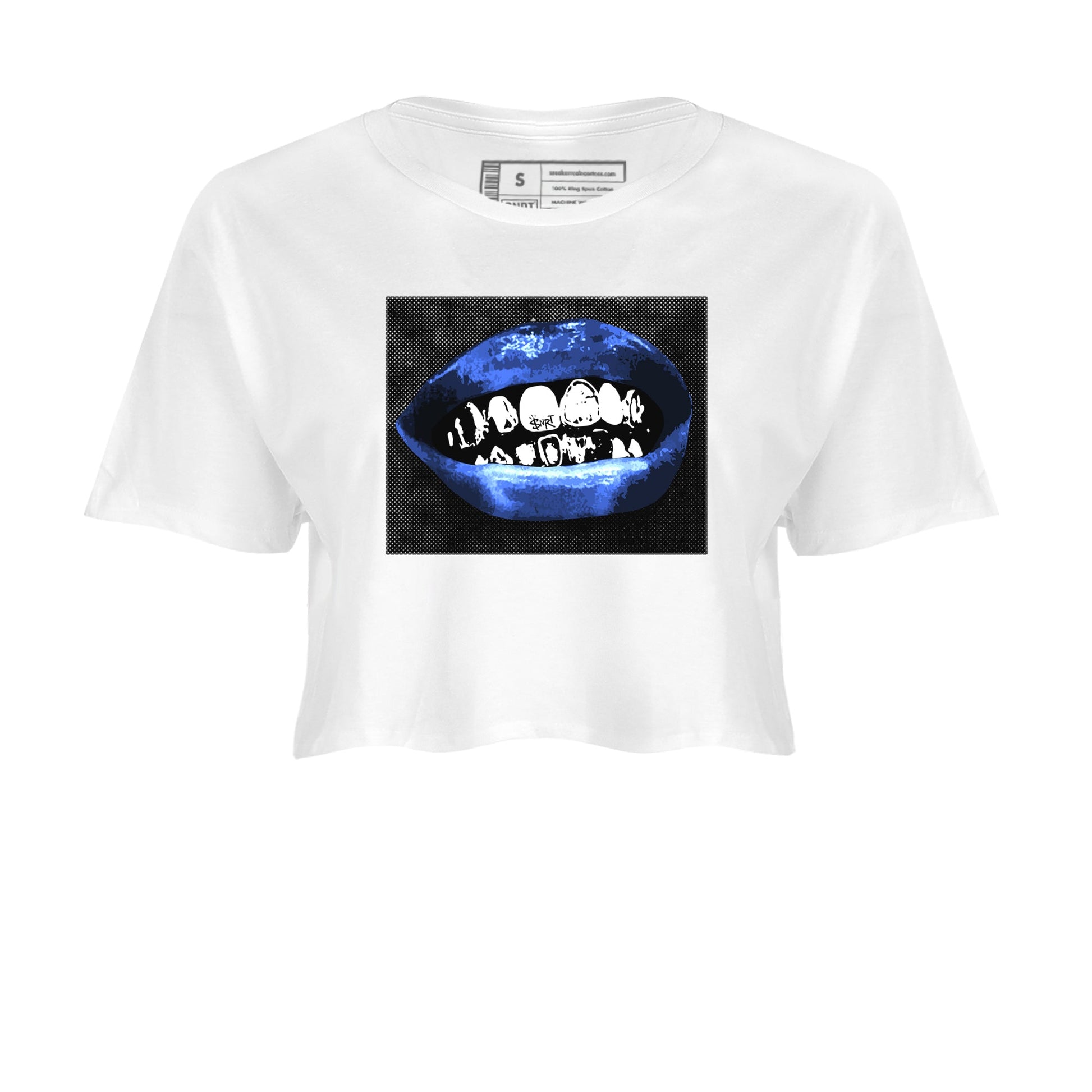 Air Foamposite One Royal shirts to match jordans Grillz Lips sneaker match tees Air Foamposite One Royal SNRT Sneaker Release Tees unisex cotton White 2 Crop Shirts