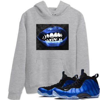 Air Foamposite One Royal shirts to match jordans Grillz Lips sneaker match tees Air Foamposite One Royal SNRT Sneaker Release Tees unisex cotton Heather Grey 1 crew neck shirts