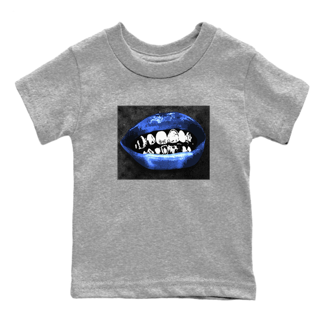 Air Foamposite One Royal shirts to match jordans Grillz Lips sneaker match tees Air Foamposite One Royal SNRT Sneaker Release Tees Youth Baby Heather Grey 2 crew neck shirts