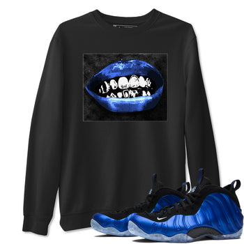 Air Foamposite One Royal shirts to match jordans Grillz Lips sneaker match tees Air Foamposite One Royal SNRT Sneaker Release Tees unisex cotton Black 1 crew neck shirts