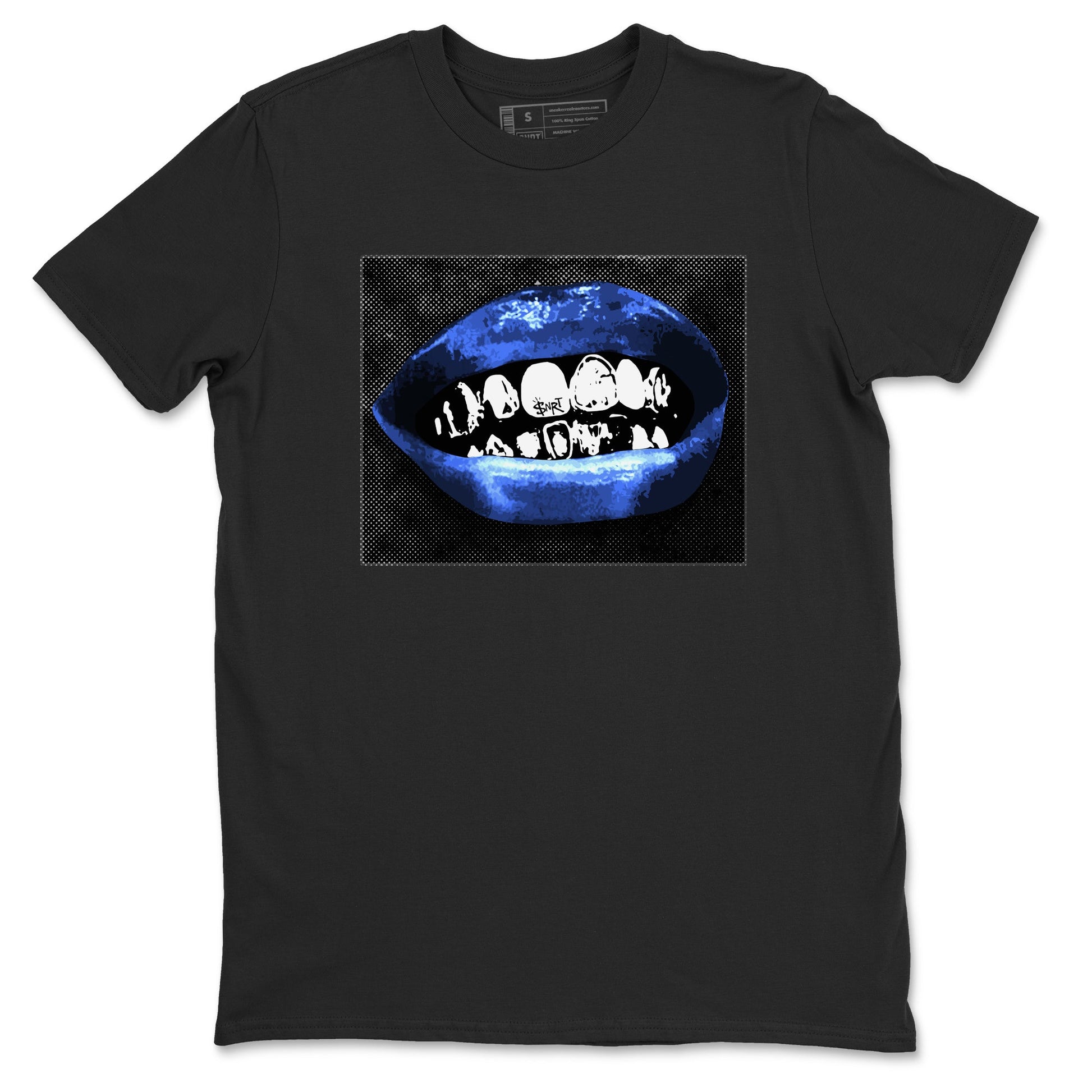 Air Foamposite One Royal shirts to match jordans Grillz Lips sneaker match tees Air Foamposite One Royal SNRT Sneaker Release Tees unisex cotton Black 2 crew neck shirts