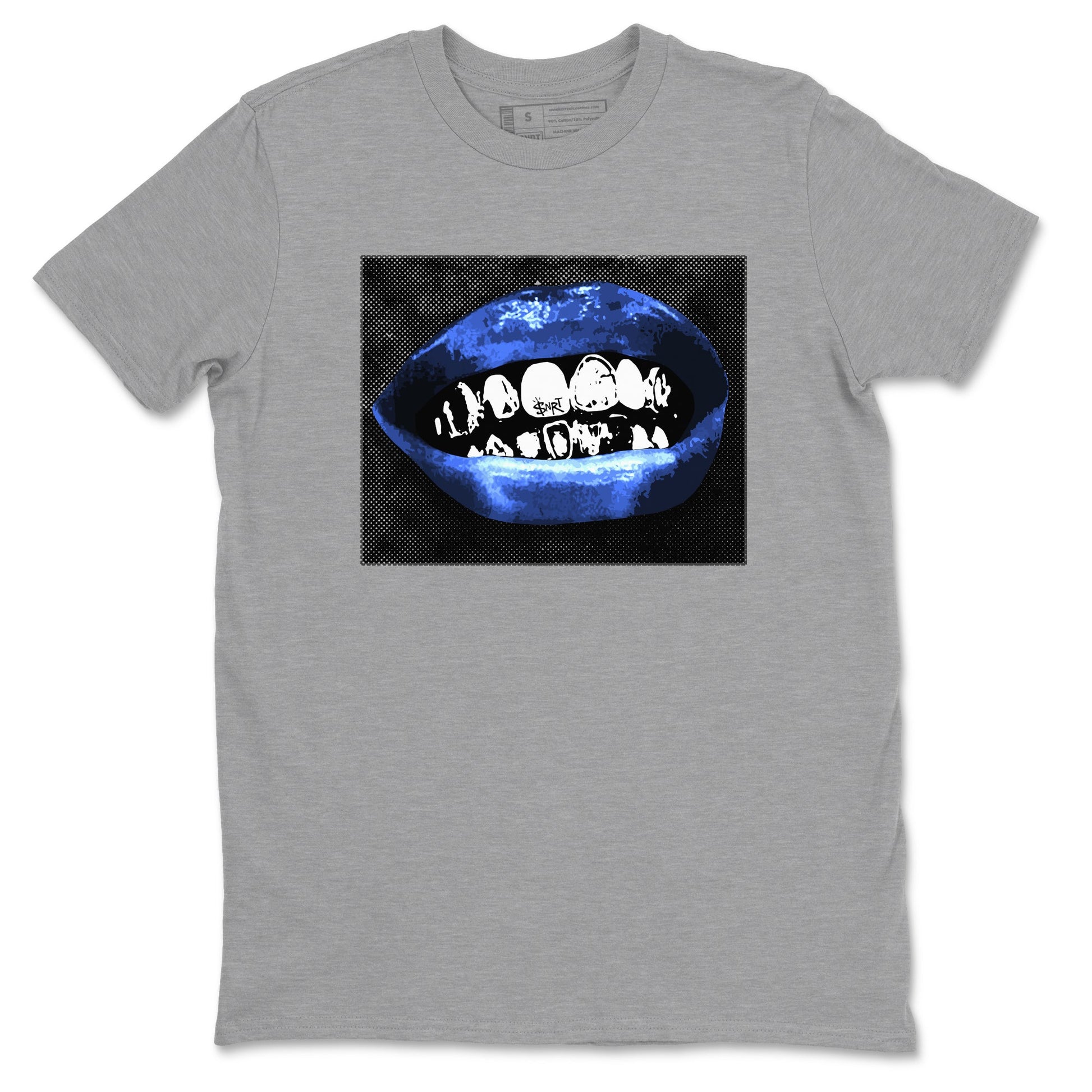 Air Foamposite One Royal shirts to match jordans Grillz Lips sneaker match tees Air Foamposite One Royal SNRT Sneaker Release Tees unisex cotton Heather Grey 2 crew neck shirts