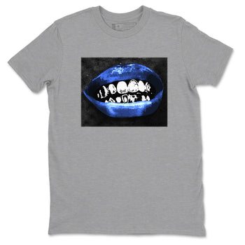 Air Foamposite One Royal shirts to match jordans Grillz Lips sneaker match tees Air Foamposite One Royal SNRT Sneaker Release Tees unisex cotton Heather Grey 2 crew neck shirts