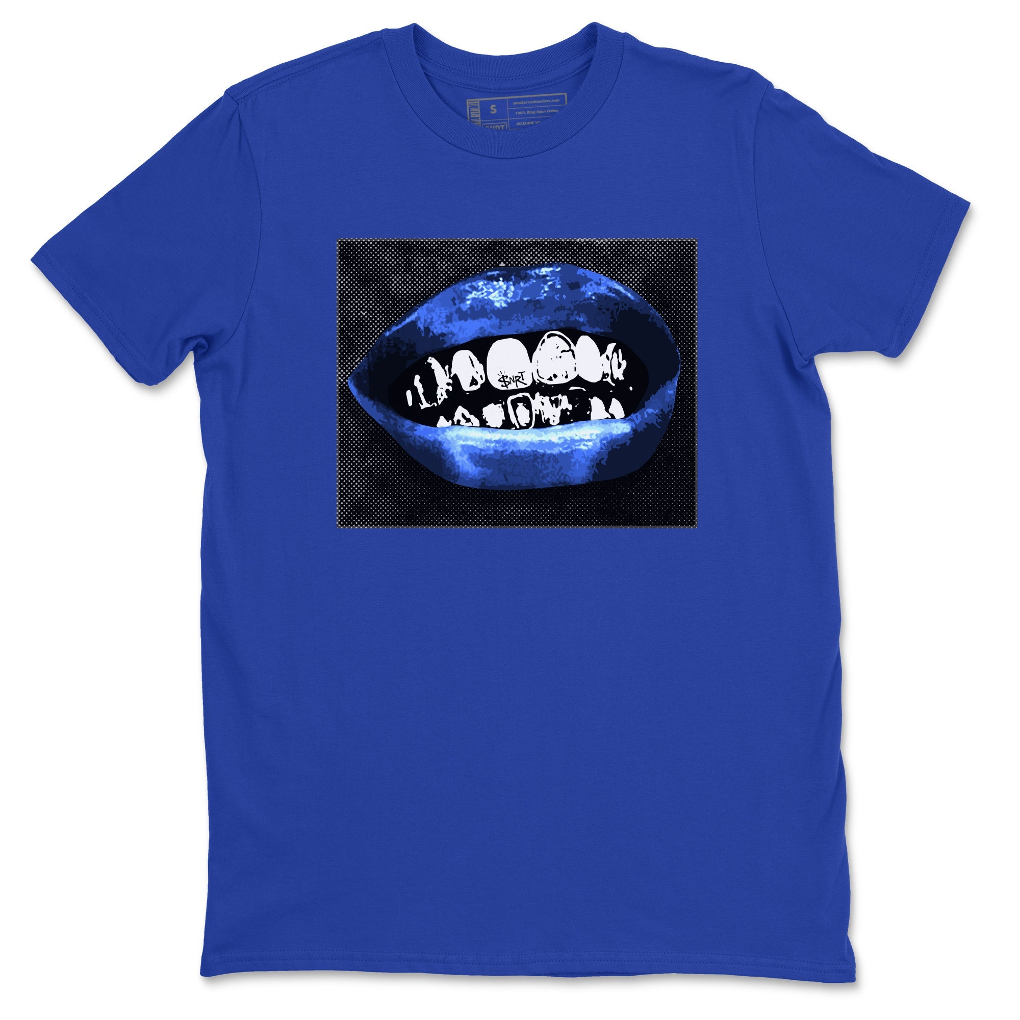 Air Foamposite One Royal shirts to match jordans Grillz Lips sneaker match tees Air Foamposite One Royal SNRT Sneaker Release Tees unisex cotton Royal Blue 2 crew neck shirts
