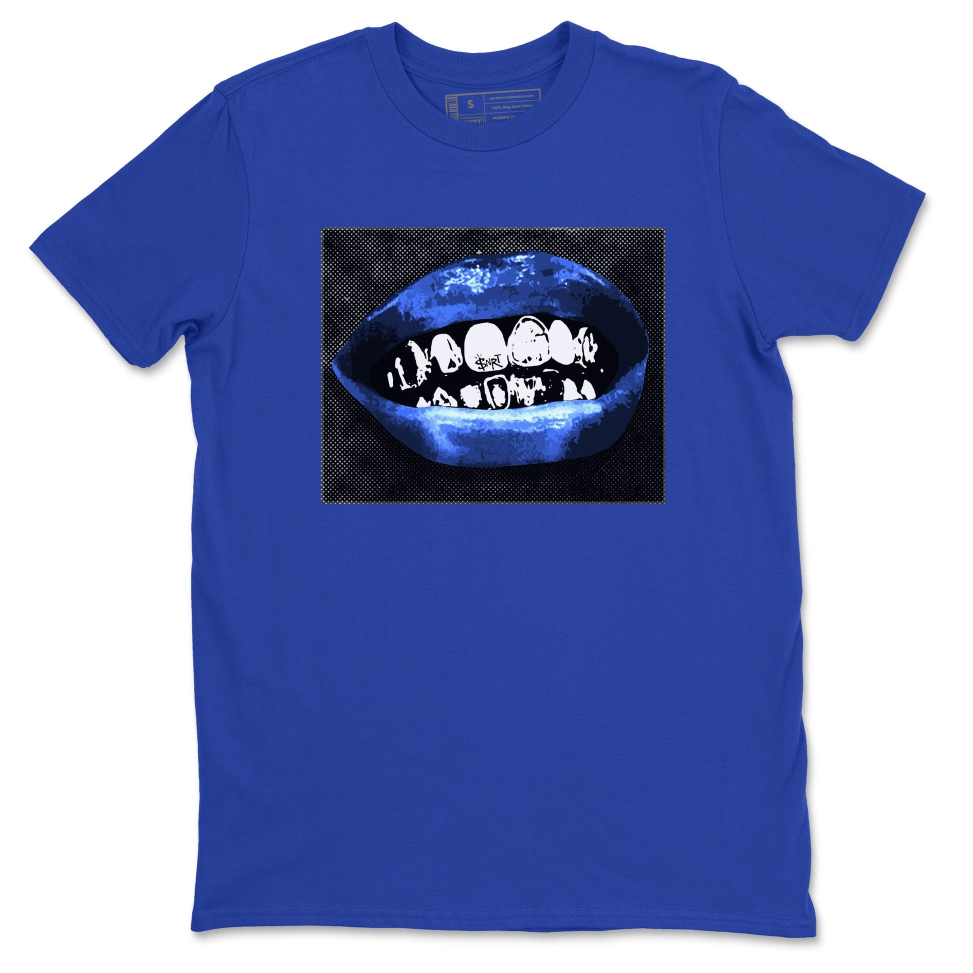 Air Foamposite One Royal shirts to match jordans Grillz Lips sneaker match tees Air Foamposite One Royal SNRT Sneaker Release Tees unisex cotton Royal Blue 2 crew neck shirts