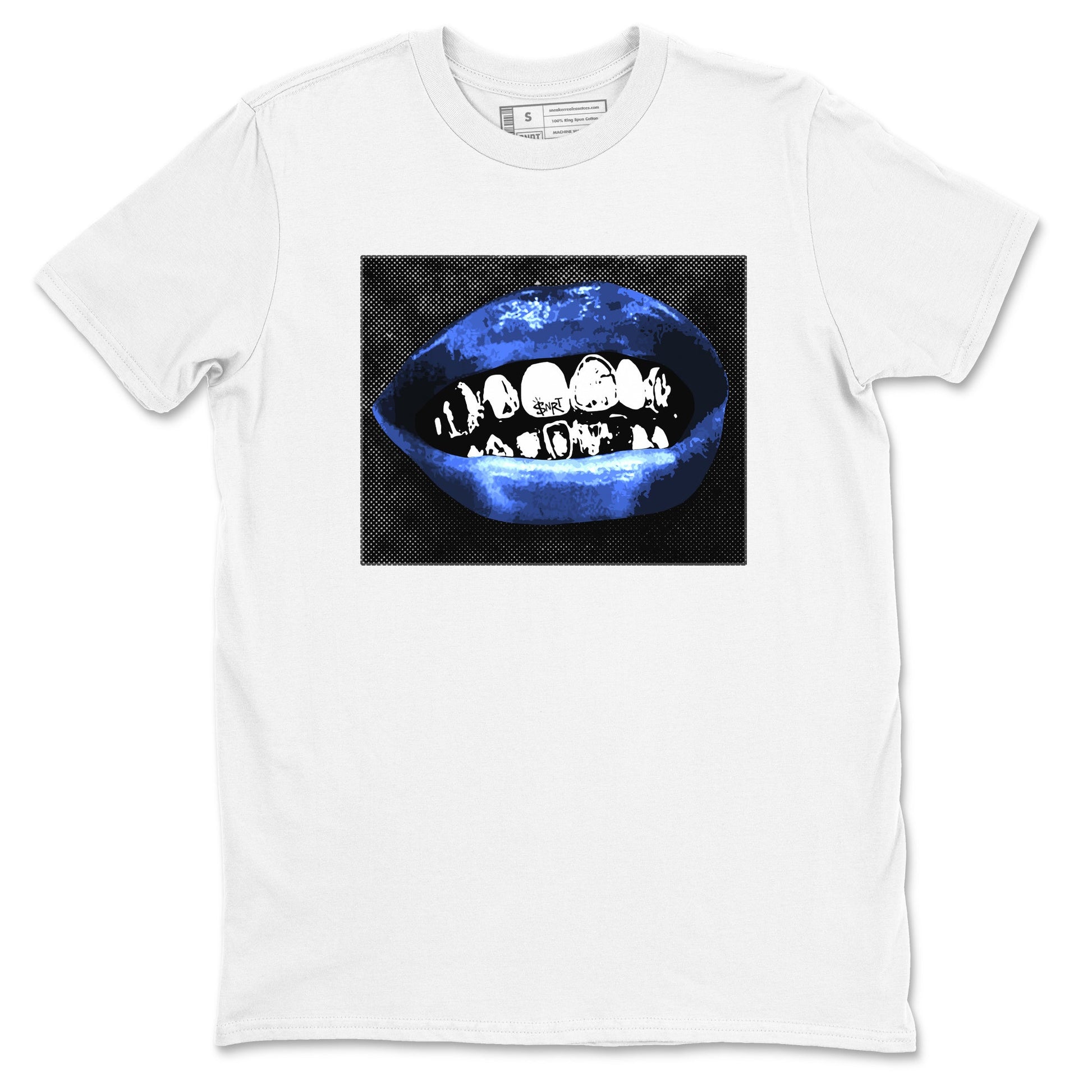 Air Foamposite One Royal shirts to match jordans Grillz Lips sneaker match tees Air Foamposite One Royal SNRT Sneaker Release Tees unisex cotton White 2 crew neck shirts