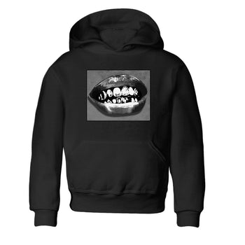 12s Black Wolf Grey shirts to match jordans Grillz Lips sneaker match tees Air Jordan 12 Barons SNRT Sneaker Release Tees Youth Baby Black 2 crew neck shirts