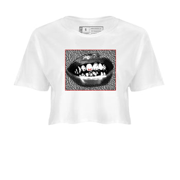 3s Cement Grey shirts to match jordans Grillz Lips sneaker match tees Air Jordan 3 Cement Grey SNRT Sneaker Release Tees unisex cotton White 2 Crop Shirts
