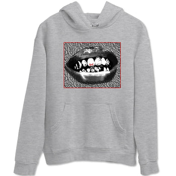 3s Cement Grey shirts to match jordans Grillz Lips sneaker match tees Air Jordan 3 Cement Grey SNRT Sneaker Release Tees unisex cotton Heather Grey 2 crew neck shirts