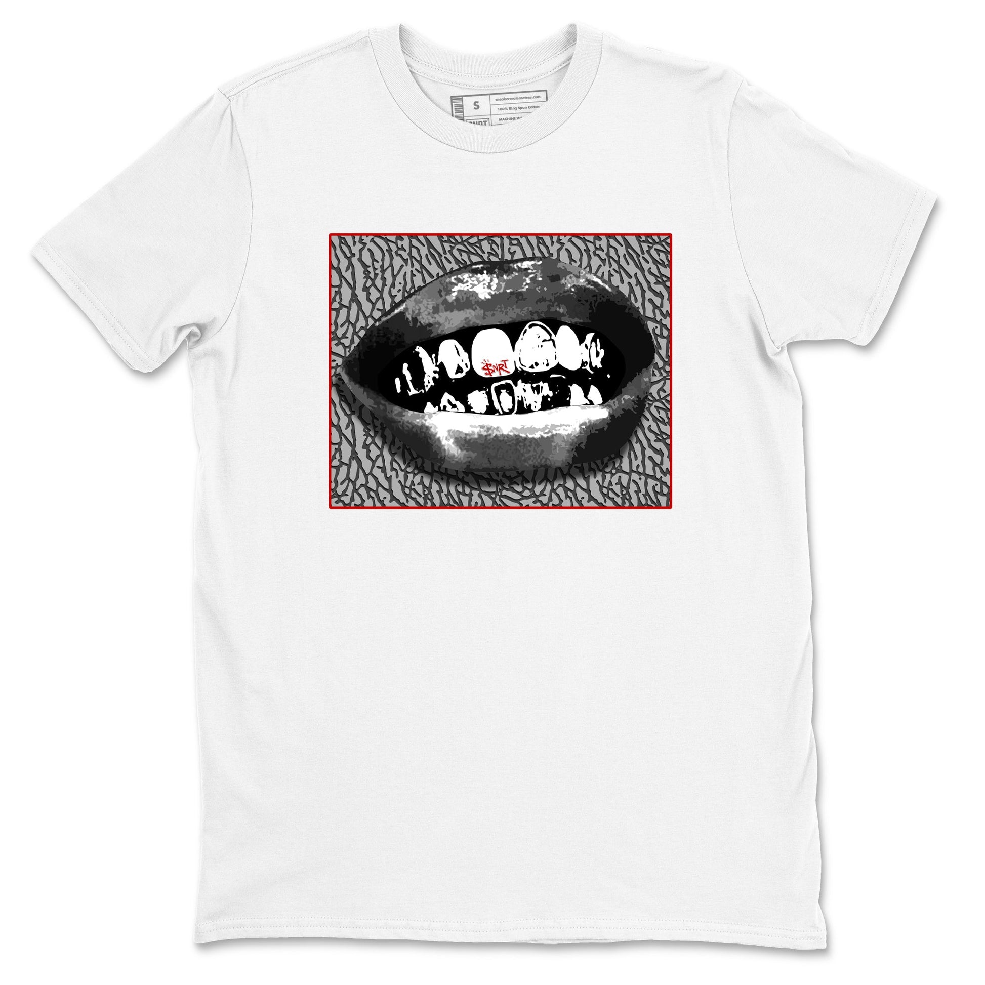 3s Cement Grey shirts to match jordans Grillz Lips sneaker match tees Air Jordan 3 Cement Grey SNRT Sneaker Release Tees unisex cotton White 2 crew neck shirts