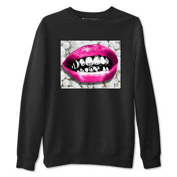 Nike KD 4 Retro Aunt Pearl shirts to match jordans Grillz Lips sneaker match tees Nike KD 4 Aunt Pearl match shoes to clothes SNRT Sneaker Tees unisex cotton Black 2 shirts