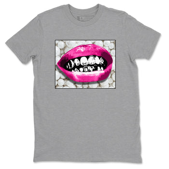 Nike KD 4 Retro Aunt Pearl shirts to match jordans Grillz Lips sneaker match tees Nike KD 4 Aunt Pearl match shoes to clothes SNRT Sneaker Tees unisex cotton Heather Grey 2 shirts