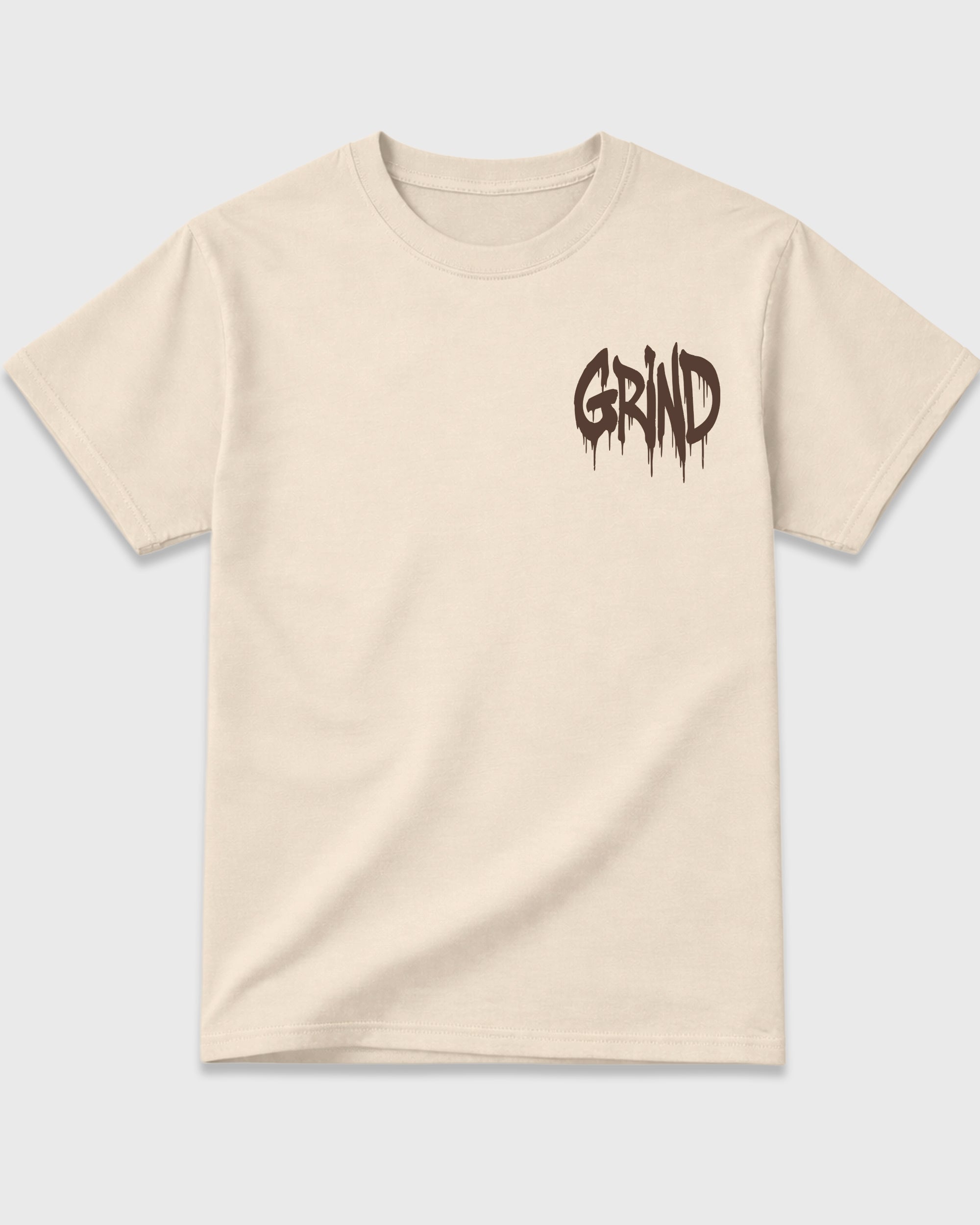 Grind Graffiti Natural Graphic T-Shirt - 3, sneaker matching shirt designed to pair with Air Jordan 12 Fireside sneakers for a coordinated streetwear outfit.