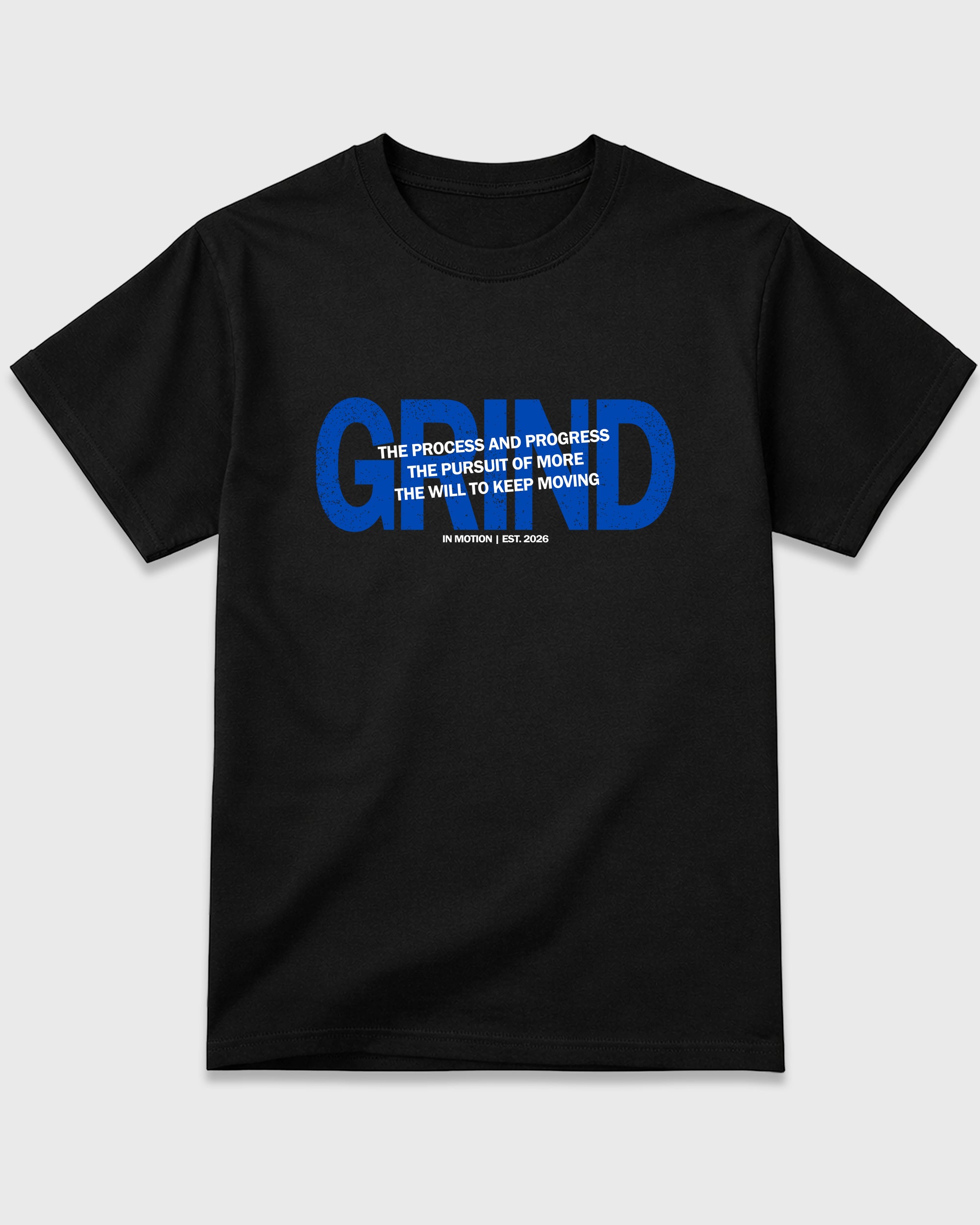 Grind In Motion Graphic T-Shirt featuring original streetwear artwork designed to match the Air Jordan 1 Royal. Black 2 Graphic T-Shirt.