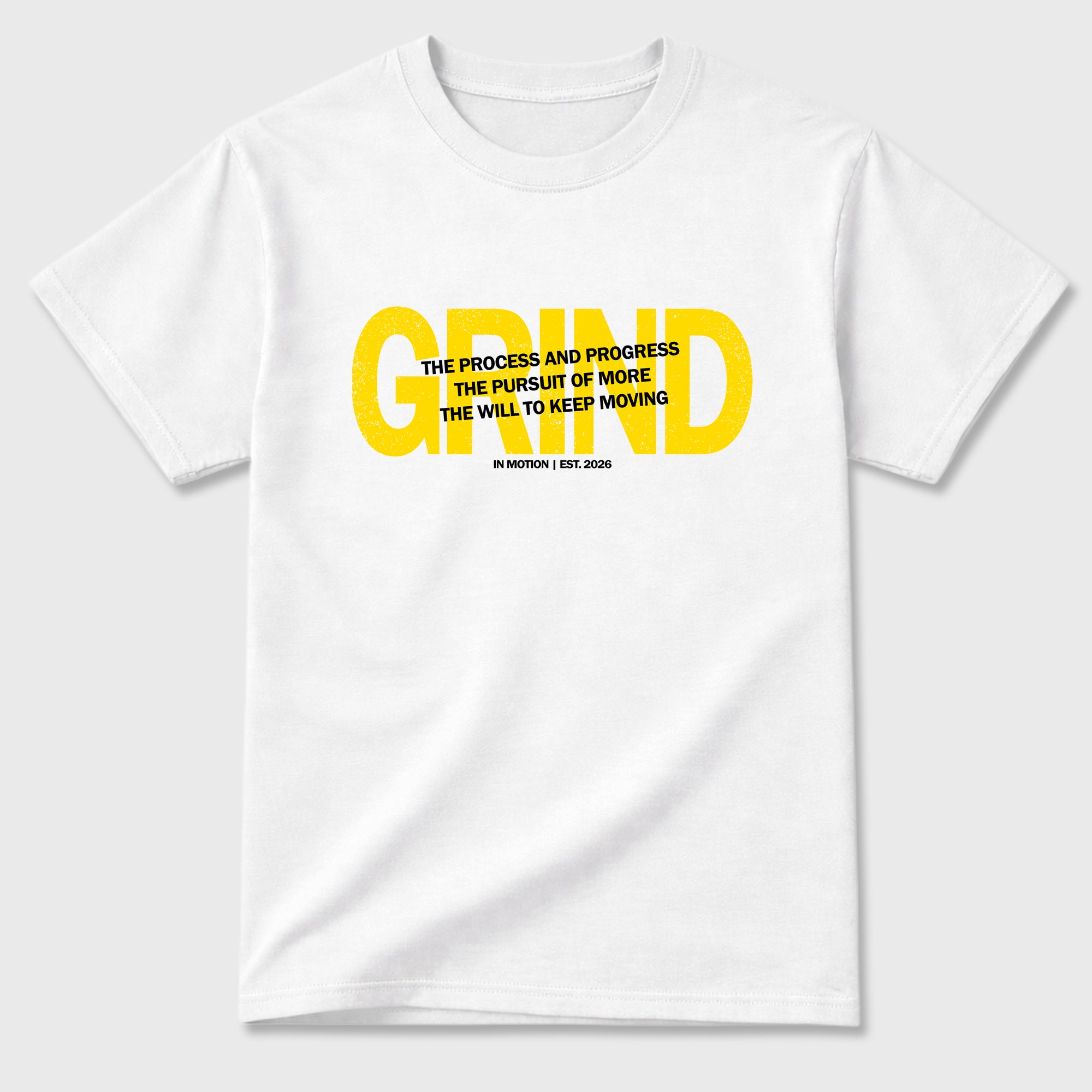 Grind In Motion Graphic T-Shirt featuring original streetwear artwork designed to match the Air Jordan 4 Tour Yellow. White 2 Graphic T-Shirt.