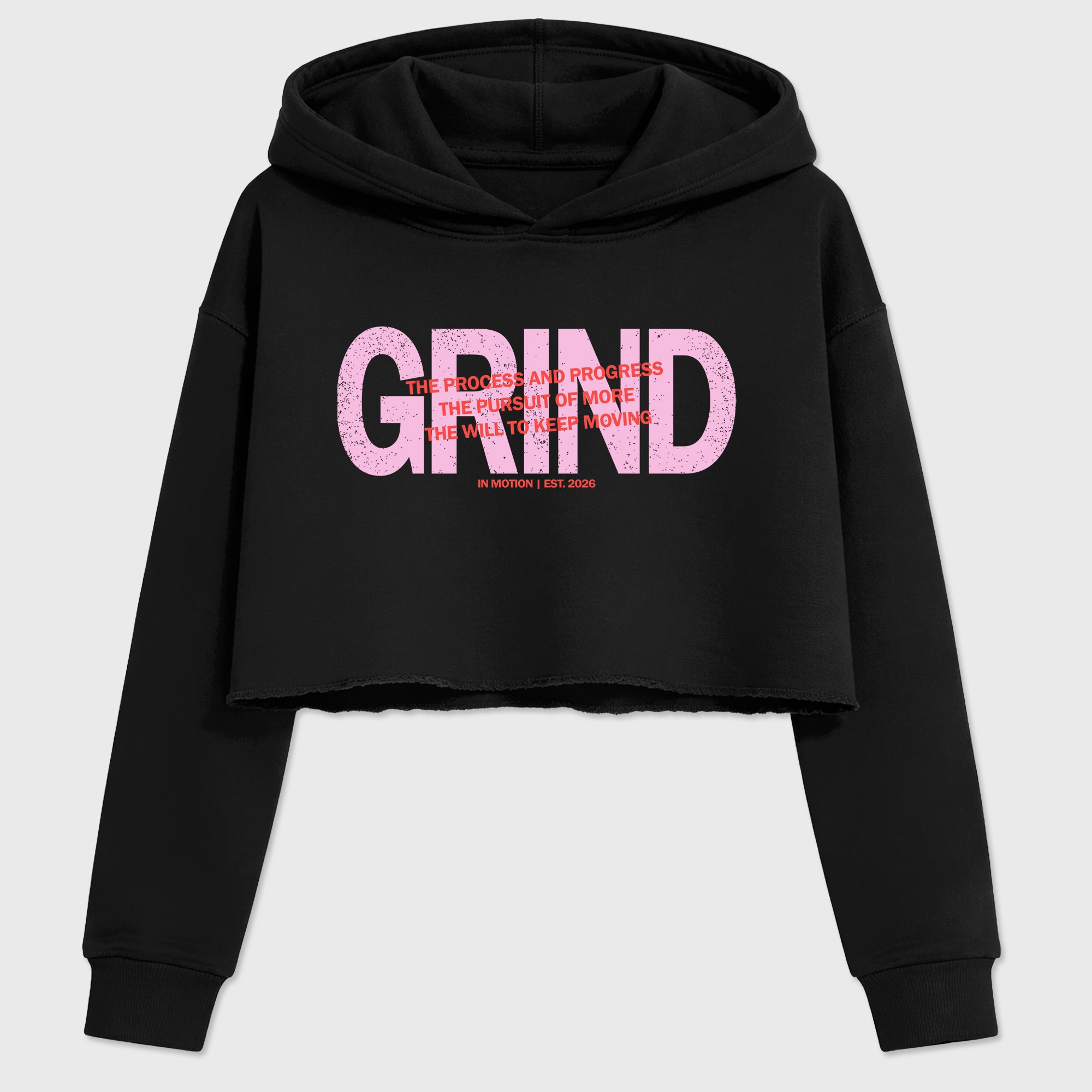 Grind In Motion Women_ Graphic Crop Tee featuring original streetwear artwork designed to match the Air Jordan 6 Playful Pink. Black 2 Crop Tee.
