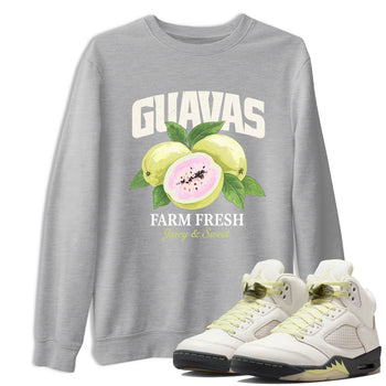 Sneaker match tees – Streetwear Graphic Tees Air Jordan 5 Luminous Green Sneakers – Guavas Graphic Tee Heather Grey 1