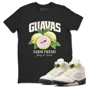 Sneaker match tees – Streetwear Graphic Tees Air Jordan 5 Luminous Green Sneakers – Guavas Graphic Tee Black 1