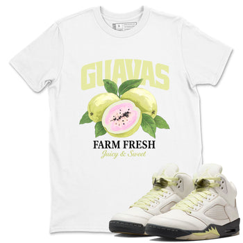 Sneaker match tees – Streetwear Graphic Tees Air Jordan 5 Luminous Green Sneakers – Guavas Graphic Tee White 1