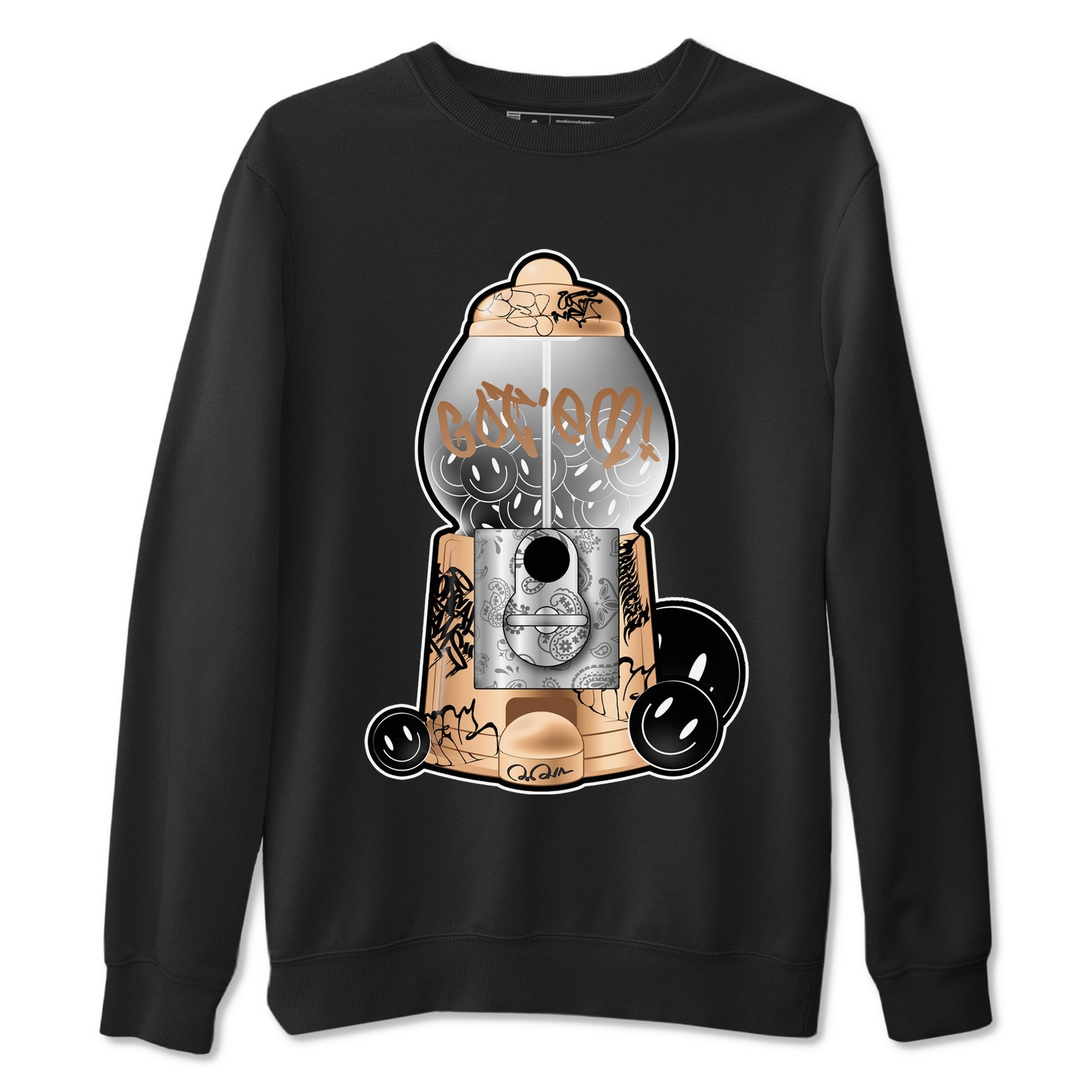Foams One Metallic Copper shirts to match jordans Gumball Machine sneaker match tees Air Foamposite One Metallic Copper match shoes to clothes SNRT Sneaker Tees unisex cotton Black 2 shirts