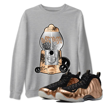 Foams One Metallic Copper shirts to match jordans Gumball Machine sneaker match tees Air Foamposite One Metallic Copper match shoes to clothes SNRT Sneaker Tees unisex cotton Heather Grey 1 shirts