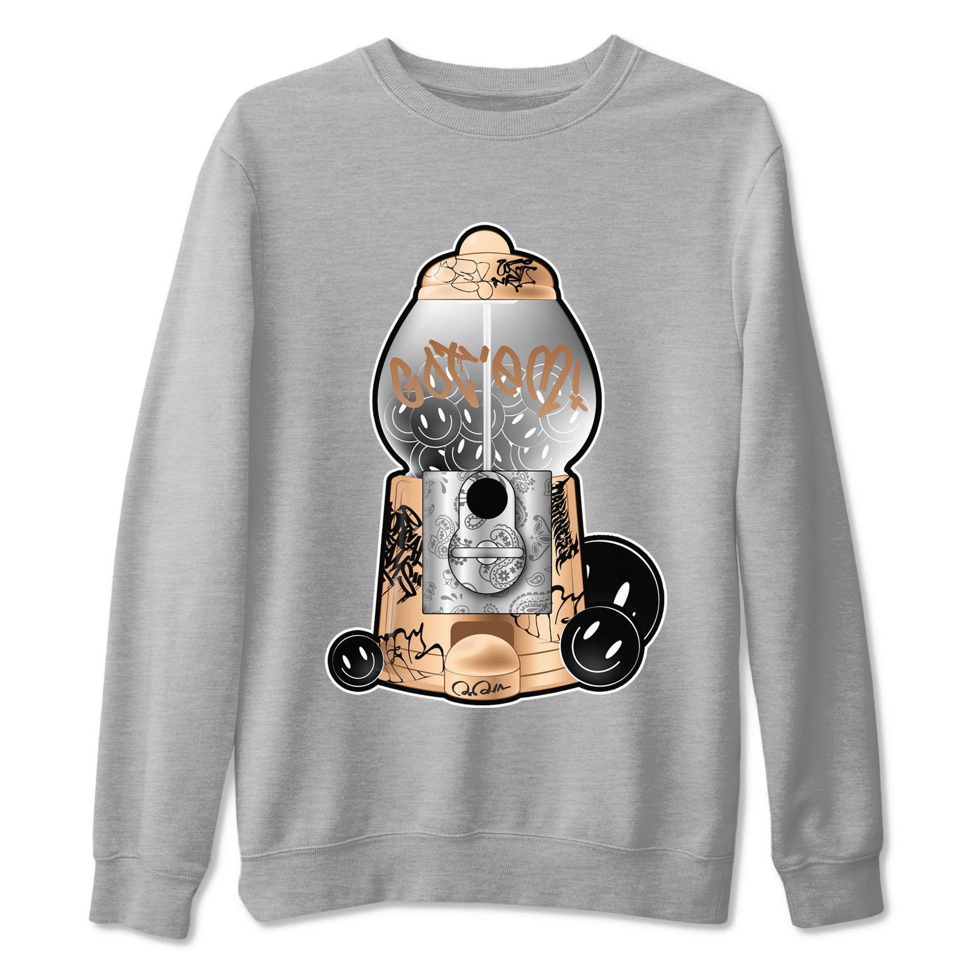 Foams One Metallic Copper shirts to match jordans Gumball Machine sneaker match tees Air Foamposite One Metallic Copper match shoes to clothes SNRT Sneaker Tees unisex cotton Heather Grey 2 shirts