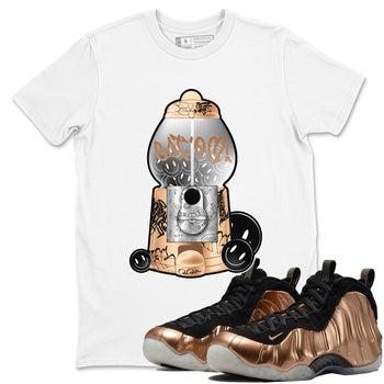 Foams One Metallic Copper shirts to match jordans Gumball Machine sneaker match tees Air Foamposite One Metallic Copper match shoes to clothes SNRT Sneaker Tees unisex cotton White 1 shirts