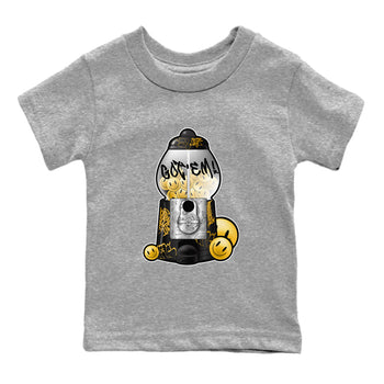 1s Black Metallic Gold shirts to match jordans Gumball Machine sneaker match tees Air Jordan 1 Black Metallic Gold SNRT Sneaker Tees streetwear brand Baby and Youth Heather Grey 2 cotton tee
