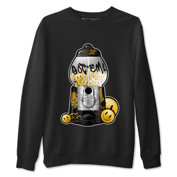 1s Black Metallic Gold shirts to match jordans Gumball Machine sneaker match tees Air Jordan 1 Black Metallic Gold SNRT Sneaker Tees streetwear brand Black 2 unisex cotton tee