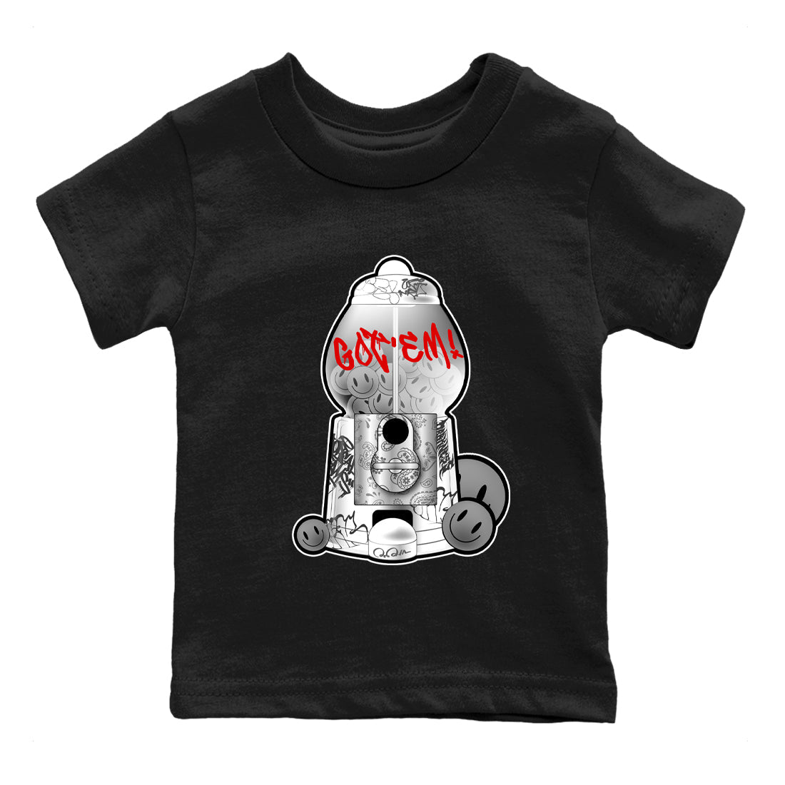 3s Cement Grey shirts to match jordans Gumball Machine sneaker match tees Air Jordan 3 Cement Grey SNRT Sneaker Release Tees Youth Baby Black 2 crew neck shirts