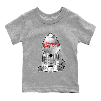 3s Cement Grey shirts to match jordans Gumball Machine sneaker match tees Air Jordan 3 Cement Grey SNRT Sneaker Release Tees Youth Baby Heather Grey 2 crew neck shirts