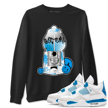 Air Jordan 4 Industrial Blue shirt to match jordans Gumball Machine sneaker tees Air Jordan 4 Military Blue SNRT Sneaker Release Tees unisex cotton Black 1 crew neck shirt