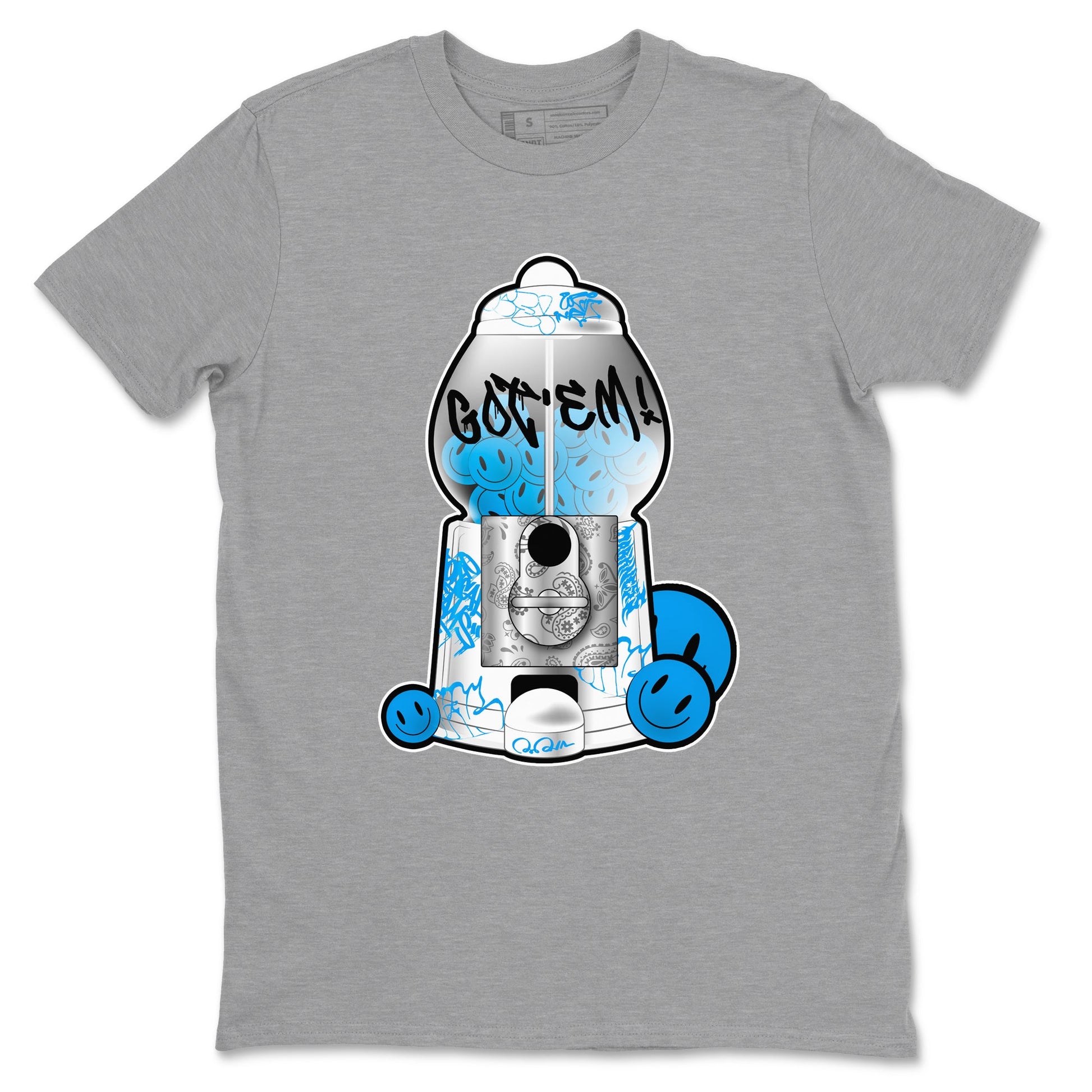 Air Jordan 4 Industrial Blue shirt to match jordans Gumball Machine sneaker tees Air Jordan 4 Military Blue SNRT Sneaker Release Tees unisex cotton Heather Grey 2 crew neck shirt