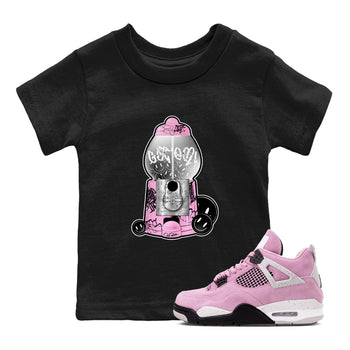 Air Jordan 4  Retro Orchid shirts to match jordans Gumball Machine sneaker match tees 4s WMNS Orchid match shoes to clothes SNRT Sneaker Tees Youth Baby Black 1 tee