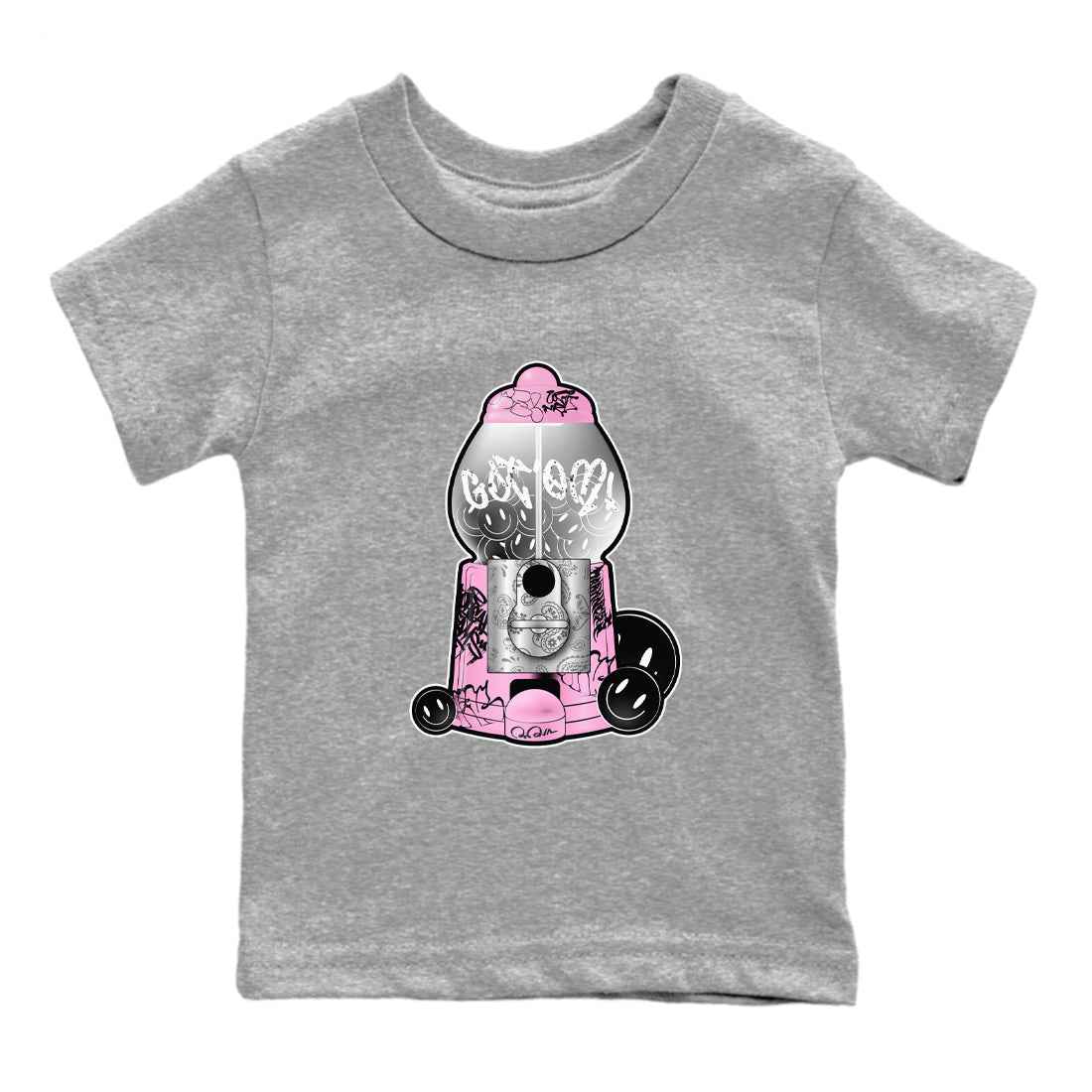 Air Jordan 4  Retro Orchid shirts to match jordans Gumball Machine sneaker match tees 4s WMNS Orchid match shoes to clothes SNRT Sneaker Tees Youth Baby Heather Grey 2 tee