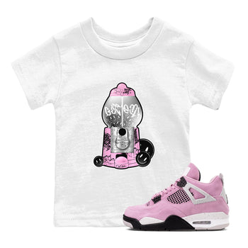 Air Jordan 4  Retro Orchid shirts to match jordans Gumball Machine sneaker match tees 4s WMNS Orchid match shoes to clothes SNRT Sneaker Tees Youth Baby White 1 tee