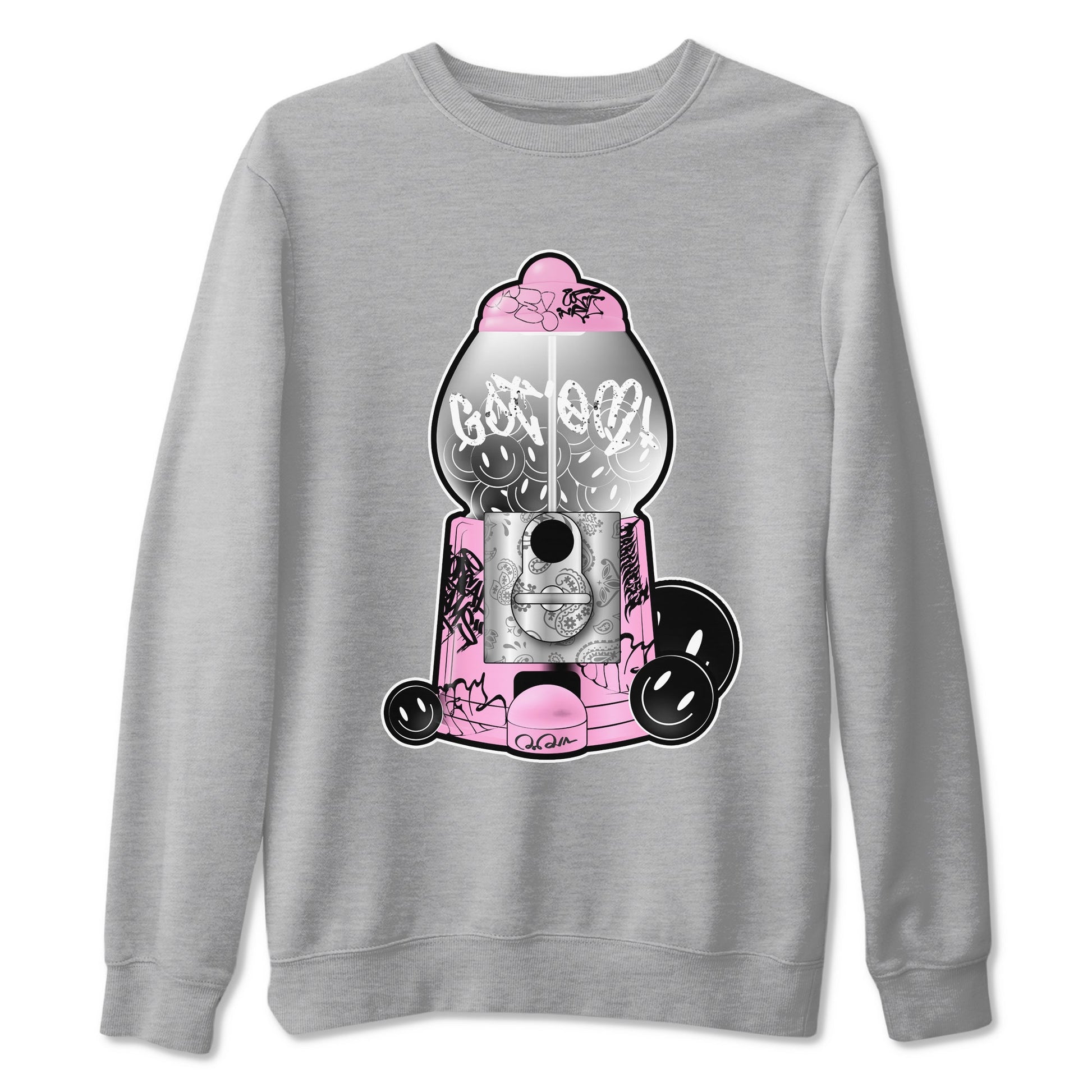 Air Jordan 4  Retro Orchid shirts to match jordans Gumball Machine sneaker match tees 4s WMNS Orchid match shoes to clothes SNRT Sneaker Tees unisex cotton Heather Grey 2 shirts