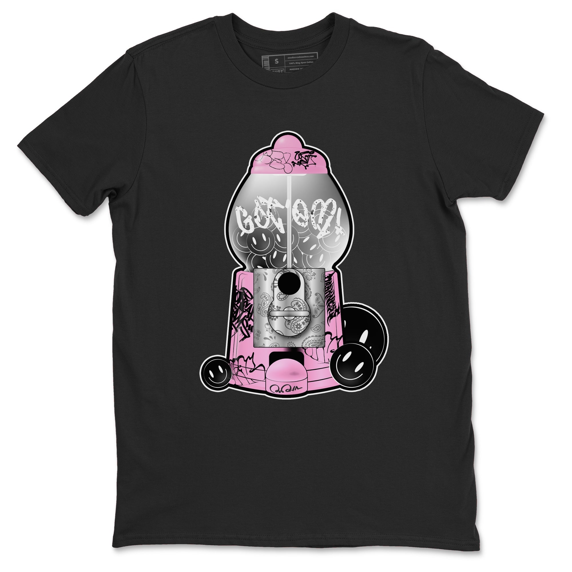 Air Jordan 4  Retro Orchid shirts to match jordans Gumball Machine sneaker match tees 4s WMNS Orchid match shoes to clothes SNRT Sneaker Tees unisex cotton Black 2 shirts