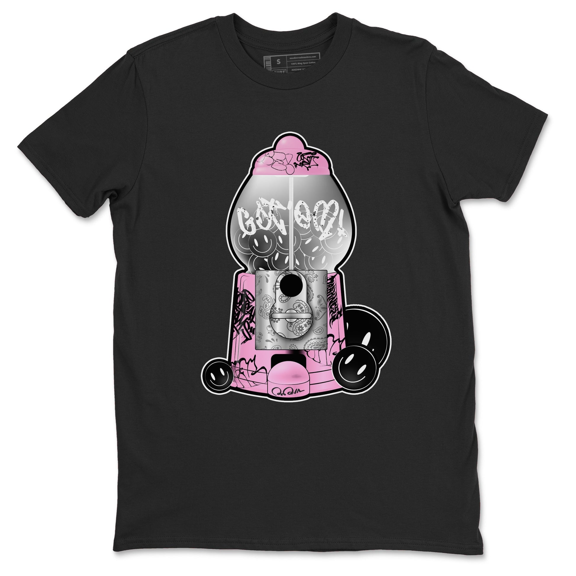 Air Jordan 4  Retro Orchid shirts to match jordans Gumball Machine sneaker match tees 4s WMNS Orchid match shoes to clothes SNRT Sneaker Tees unisex cotton Black 2 shirts
