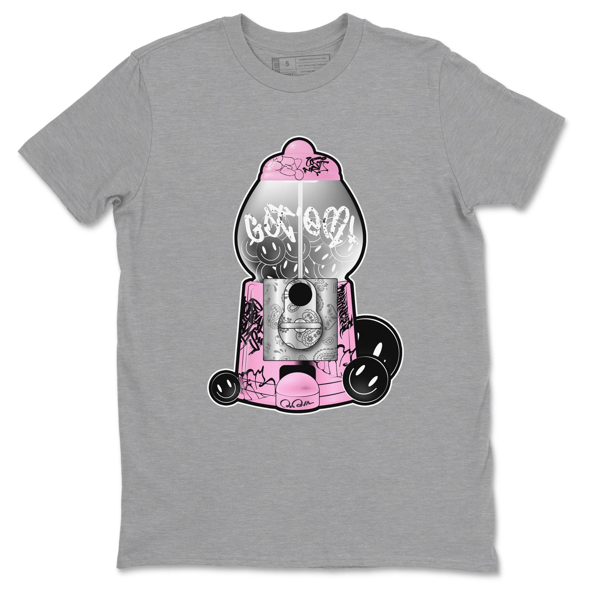 Air Jordan 4  Retro Orchid shirts to match jordans Gumball Machine sneaker match tees 4s WMNS Orchid match shoes to clothes SNRT Sneaker Tees unisex cotton Heather Grey 2 shirts