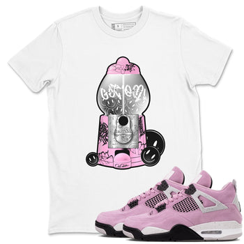 Air Jordan 4  Retro Orchid shirts to match jordans Gumball Machine sneaker match tees 4s WMNS Orchid match shoes to clothes SNRT Sneaker Tees unisex cotton White 1 shirts