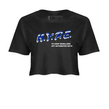 Air Foamposite One Royal shirts to match jordans H.Y.P.E sneaker match tees Foams One Royal match shoes to clothes SNRT Sneaker Tees unisex cotton Black 2 crop tee