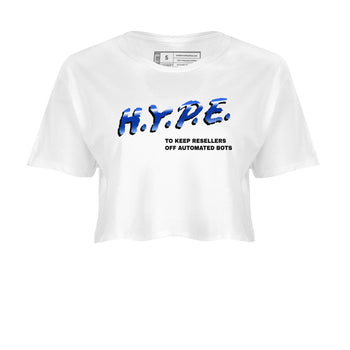 Air Foamposite One Royal shirts to match jordans H.Y.P.E sneaker match tees Foams One Royal match shoes to clothes SNRT Sneaker Tees unisex cotton White 2 crop tee