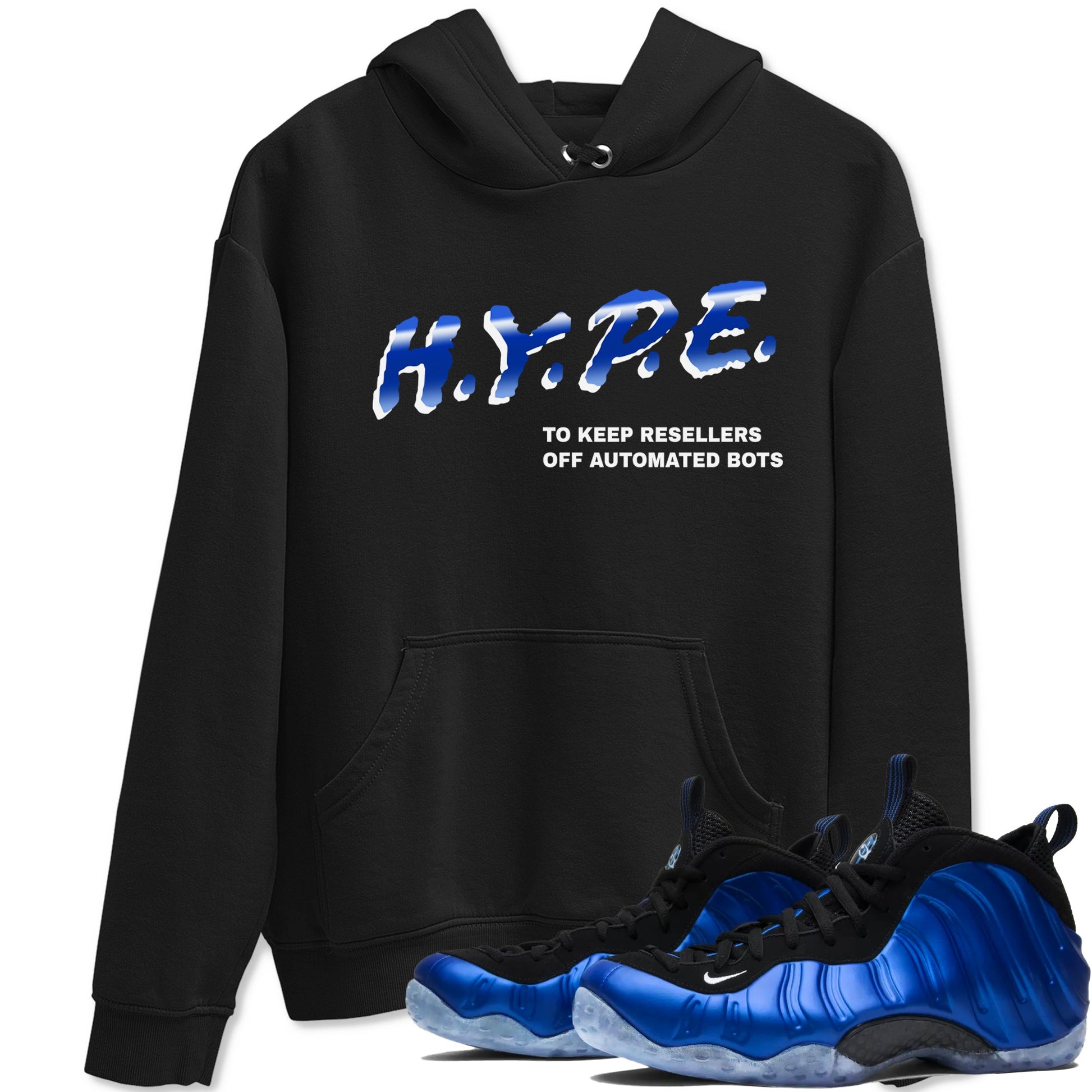 Air Foamposite One Royal shirts to match jordans H.Y.P.E sneaker match tees Foams One Royal match shoes to clothes SNRT Sneaker Tees unisex cotton Black 1 shirts