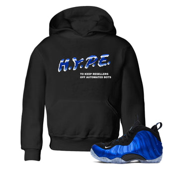 Air Foamposite One Royal shirts to match jordans H.Y.P.E sneaker match tees Foams One Royal match shoes to clothes SNRT Sneaker Tees Youth Baby Black 1 tee